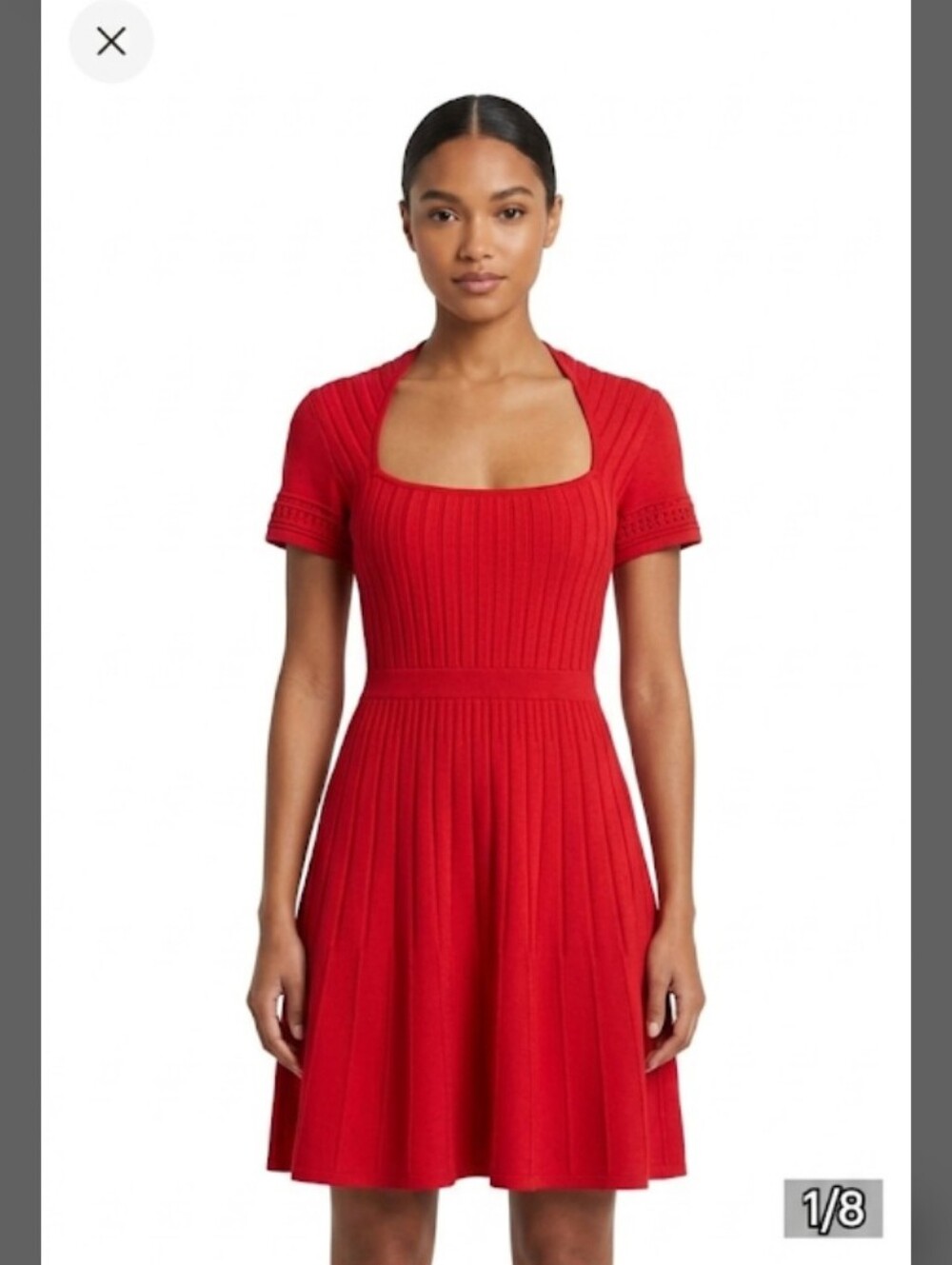 Parker Hamilton Red Fit & Flare  Dress Size‎ S MSRP $348